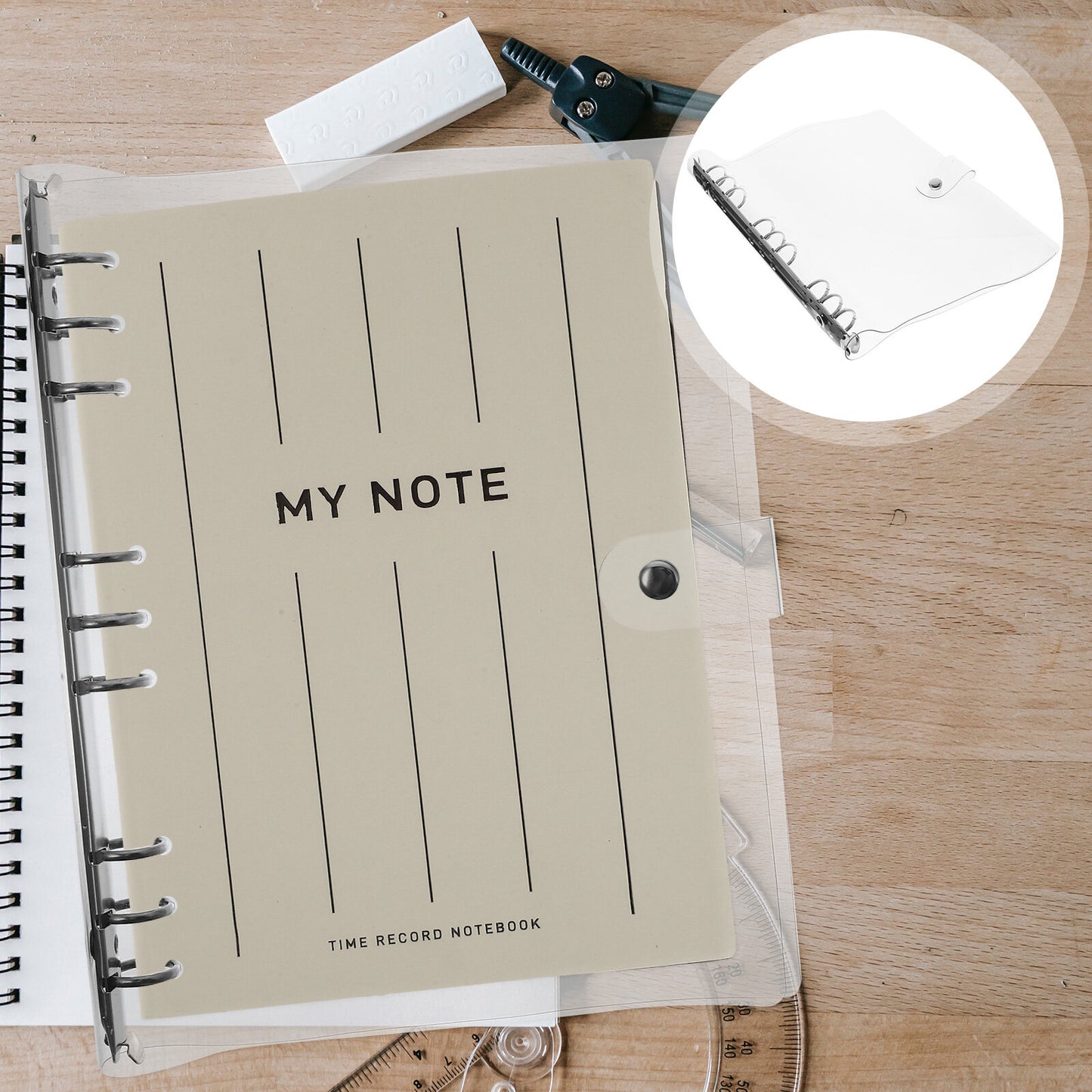 SWETRACE Planner Binder Cover For Notebook Protection 1Set 27X21.5X2.5CM Transparent