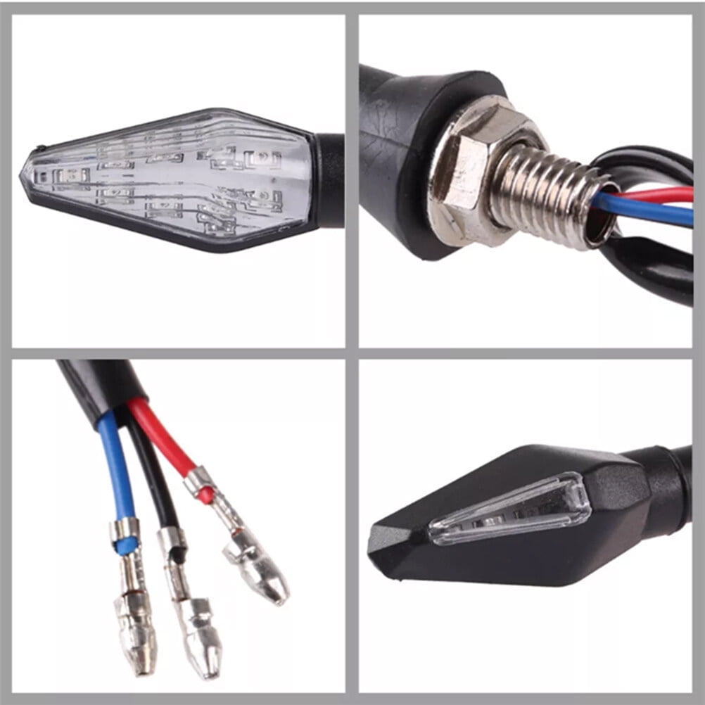 SWETRACE Rectangular Motorcycle Driving Lights Blue 4Pcs 4.1*1.1*0.9In For Vehicle Use Black