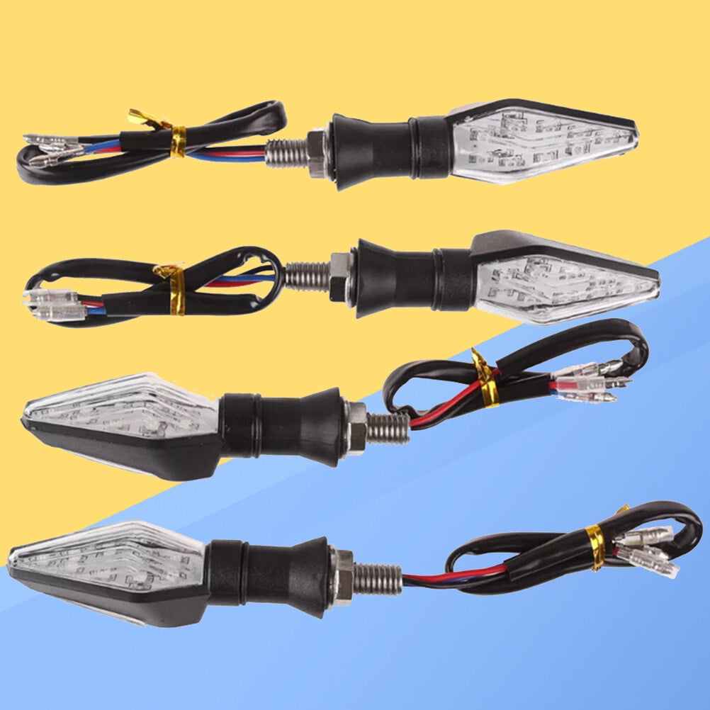 SWETRACE Rectangular Motorcycle Driving Lights Blue 4Pcs 4.1*1.1*0.9In For Vehicle Use Black