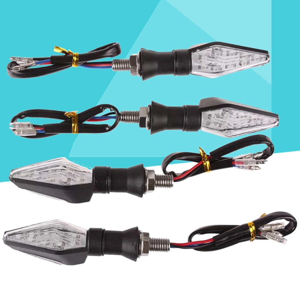 SWETRACE Rectangular Motorcycle Driving Lights Blue 4Pcs 4.1*1.1*0.9In For Vehicle Use Black