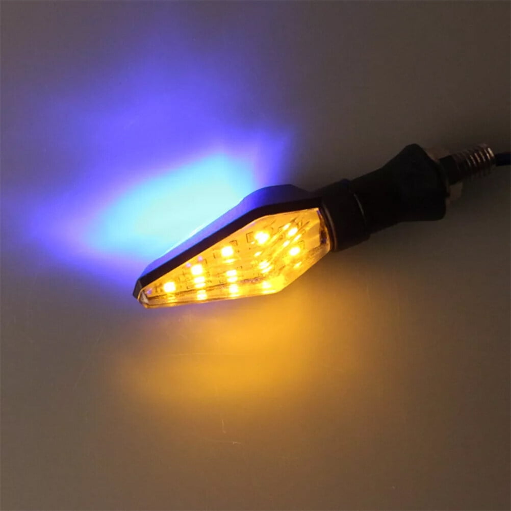 SWETRACE Rectangular Motorcycle Driving Lights Blue 4Pcs 4.1*1.1*0.9In For Vehicle Use Black
