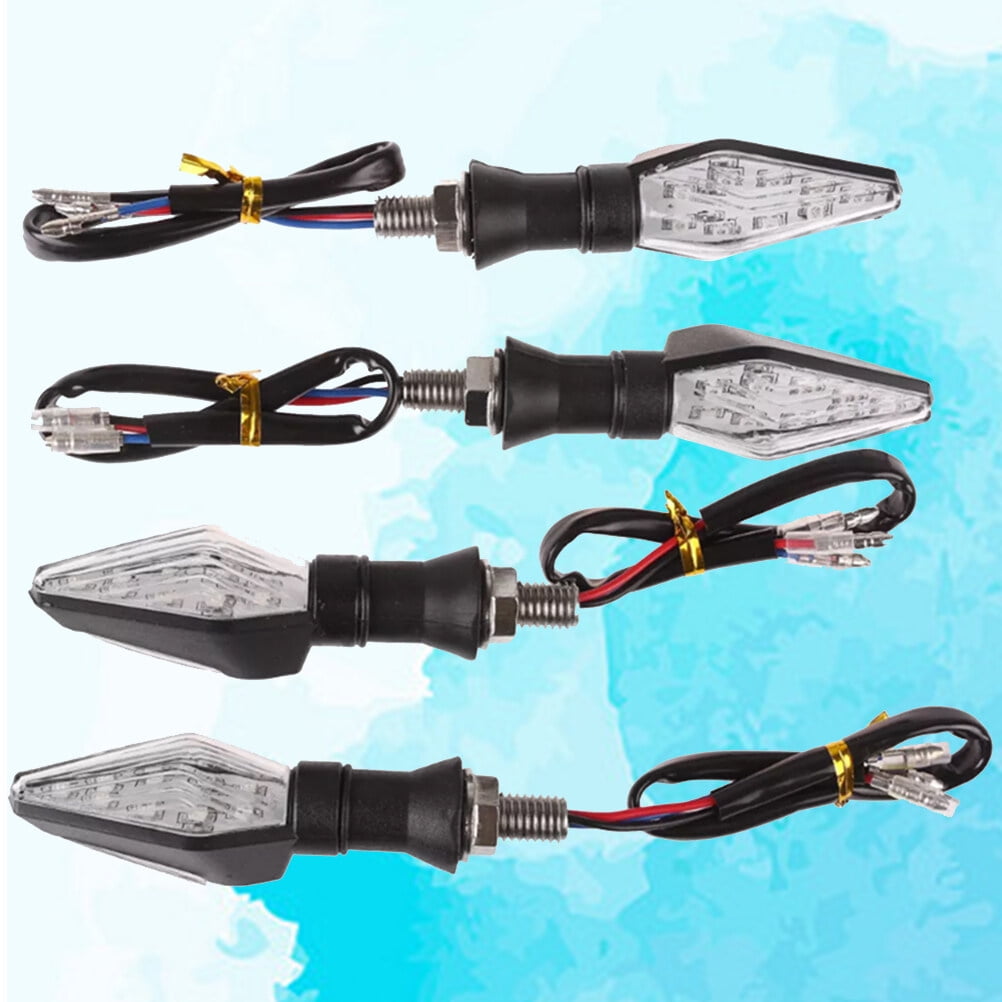 SWETRACE Rectangular Motorcycle Driving Lights Blue 4Pcs 4.1*1.1*0.9In For Vehicle Use Black