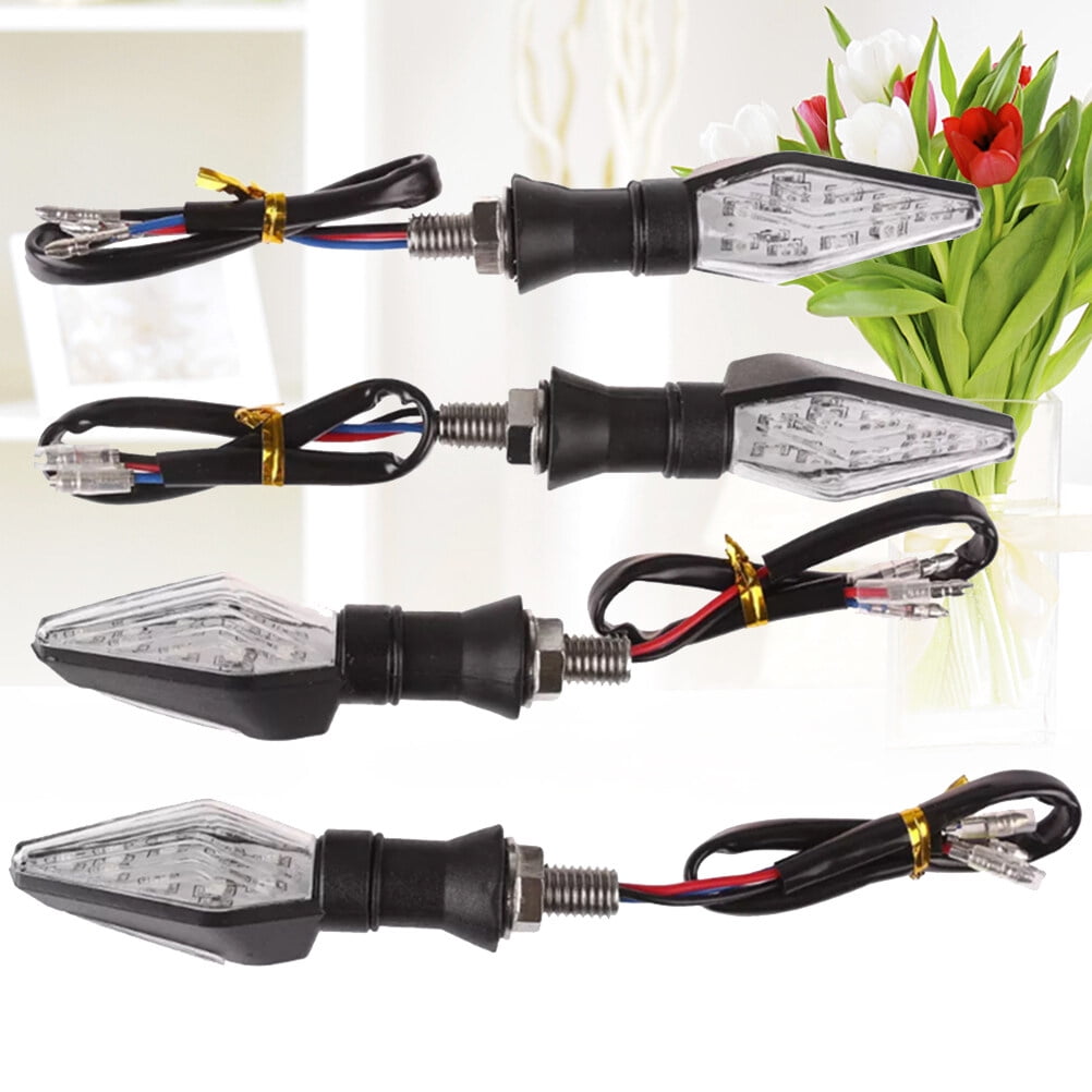 SWETRACE Rectangular Motorcycle Driving Lights Blue 4Pcs 4.1*1.1*0.9In For Vehicle Use Black