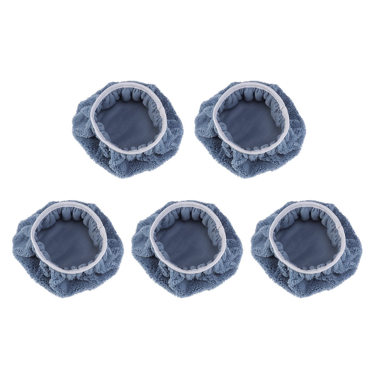 Ortofally 5 PCS Car Polishing Waxing Coral Fleece Bonnets Pads - 9-10 inch (Grey) Grey