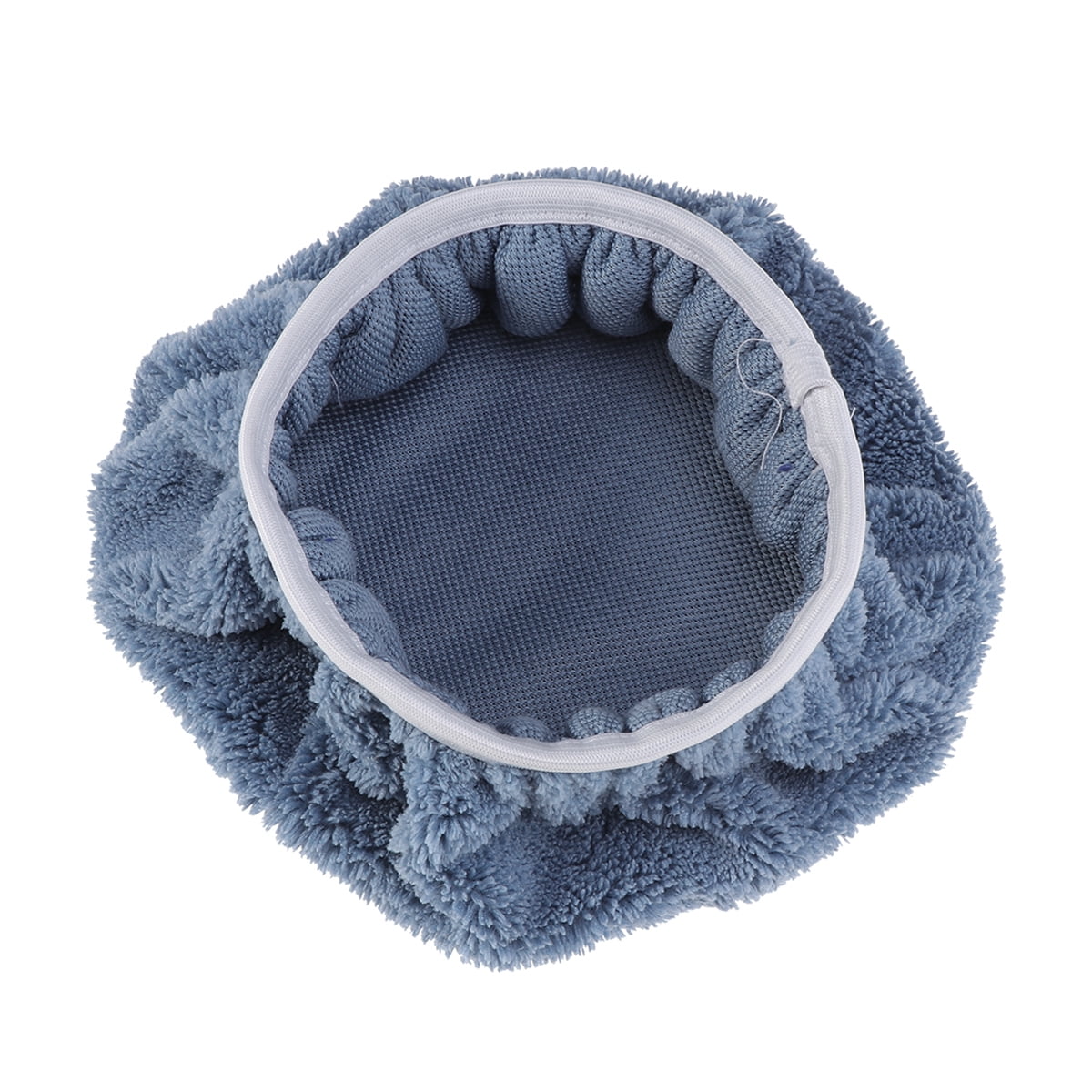 Ortofally 5 PCS Car Polishing Waxing Coral Fleece Bonnets Pads - 9-10 inch (Grey) Grey
