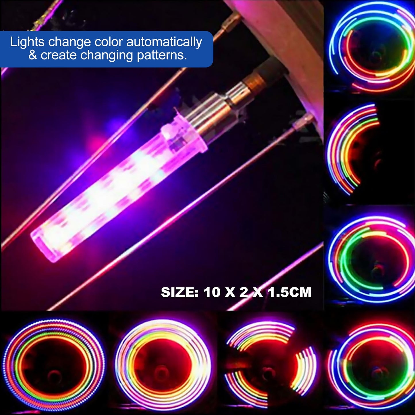 SWETRACE Cycling Lights Flash For Outdoor Activities 1 Pair 10 X 1.5Cm