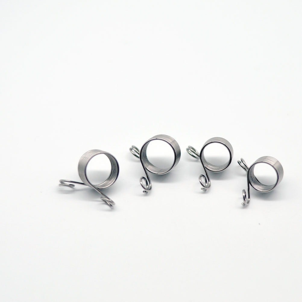 Ortofally 2 Pcs DIY Yarn Strand Guide Metal Yarn Threader Finger Ring Wool Thread Thimble Knitting Sewing Accessories Wool Weaving Tool (Large and Small Style) 1.9X1.1X1.1cm Silver