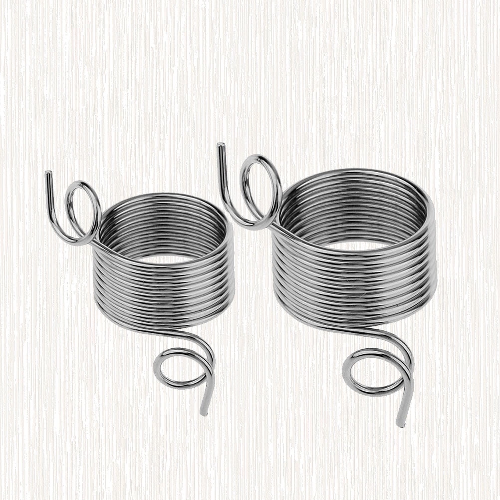 Ortofally 2 Pcs DIY Yarn Strand Guide Metal Yarn Threader Finger Ring Wool Thread Thimble Knitting Sewing Accessories Wool Weaving Tool (Large and Small Style) 1.9X1.1X1.1cm Silver