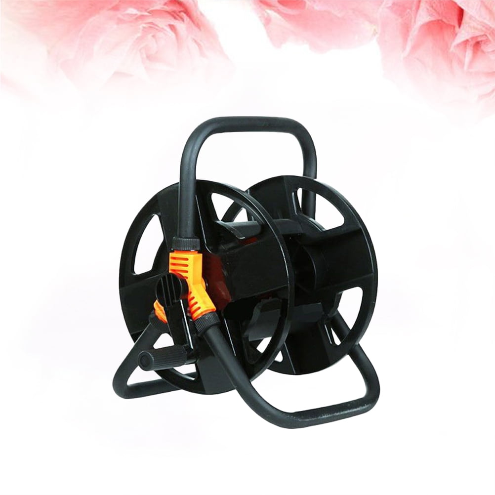 SWETRACE Garden Water Hose Reel Hose Reel Black Stainless Steel 1Pcs