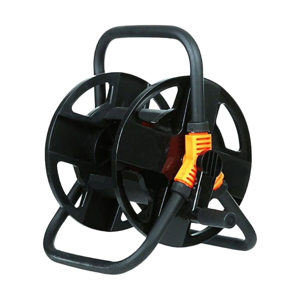 SWETRACE Garden Water Hose Reel Hose Reel Black Stainless Steel 1Pcs
