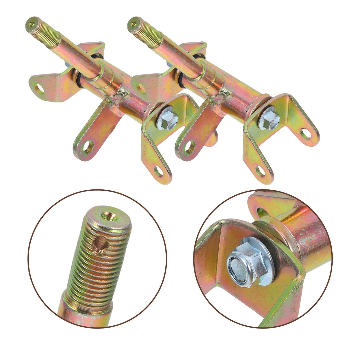 SWETRACE Steering Golden for Four-Wheel Bicycle Vehicle Owners 2Pcs 6.3X6.1X3.7In