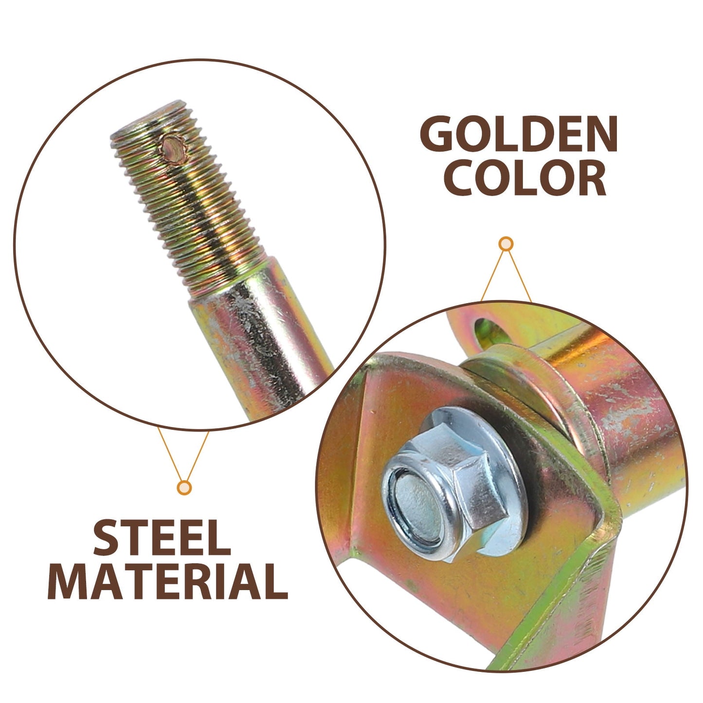 SWETRACE Steering Golden for Four-Wheel Bicycle Vehicle Owners 2Pcs 6.3X6.1X3.7In