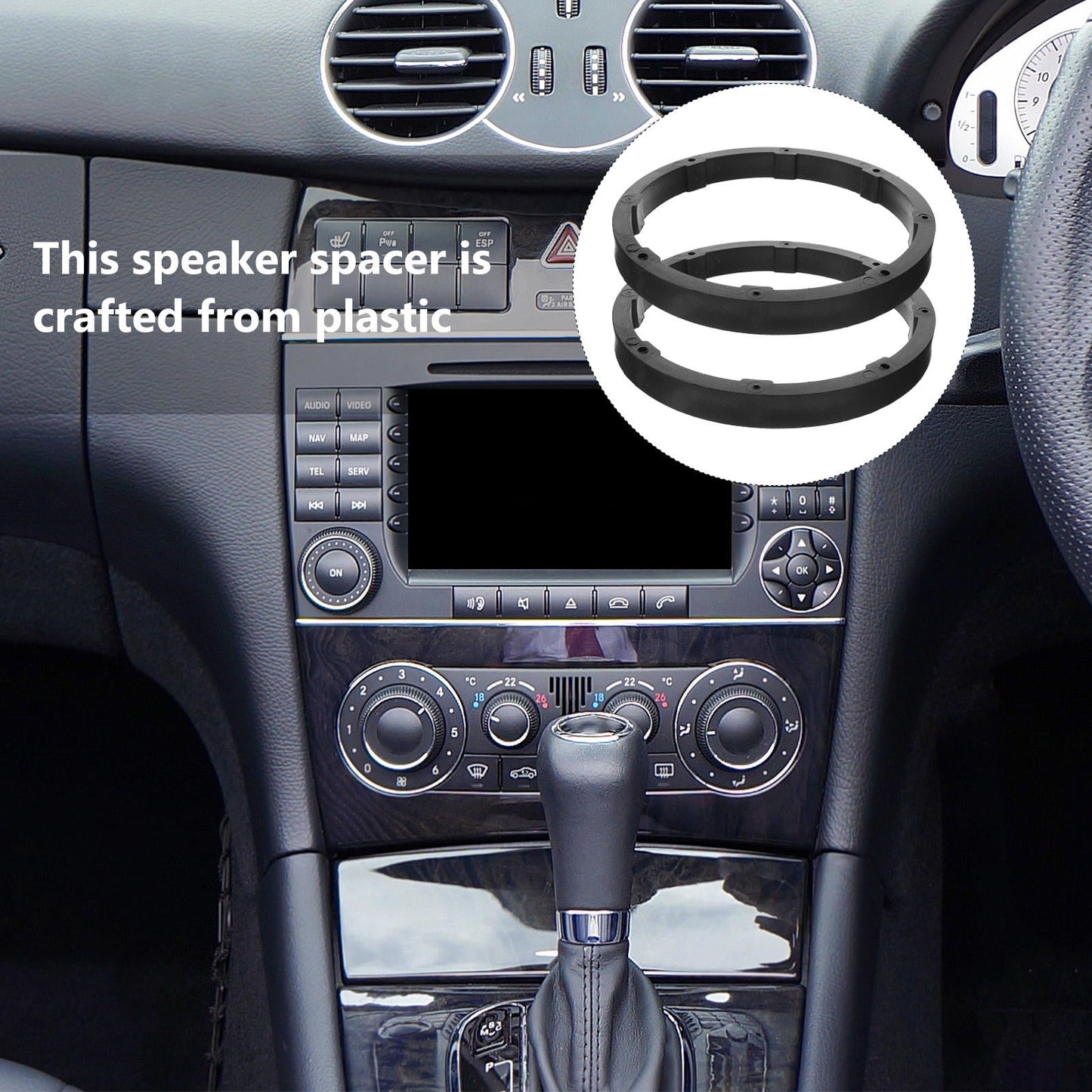 SWETRACE Speaker Spacer Adapter Mount Plastic 1 Pair 6.5 Inch