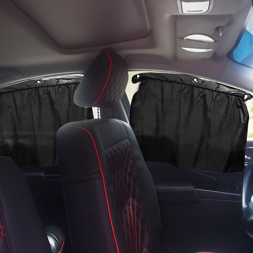 SWETRACE Car Window Shades Baby Car Window Sunshade Suction Cup Design 4Pcs Black Silver