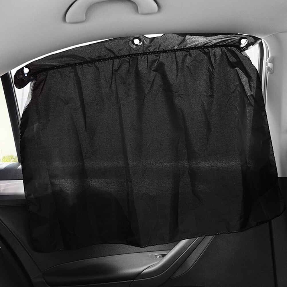 SWETRACE Car Window Shades Baby Car Window Sunshade Suction Cup Design 4Pcs Black Silver