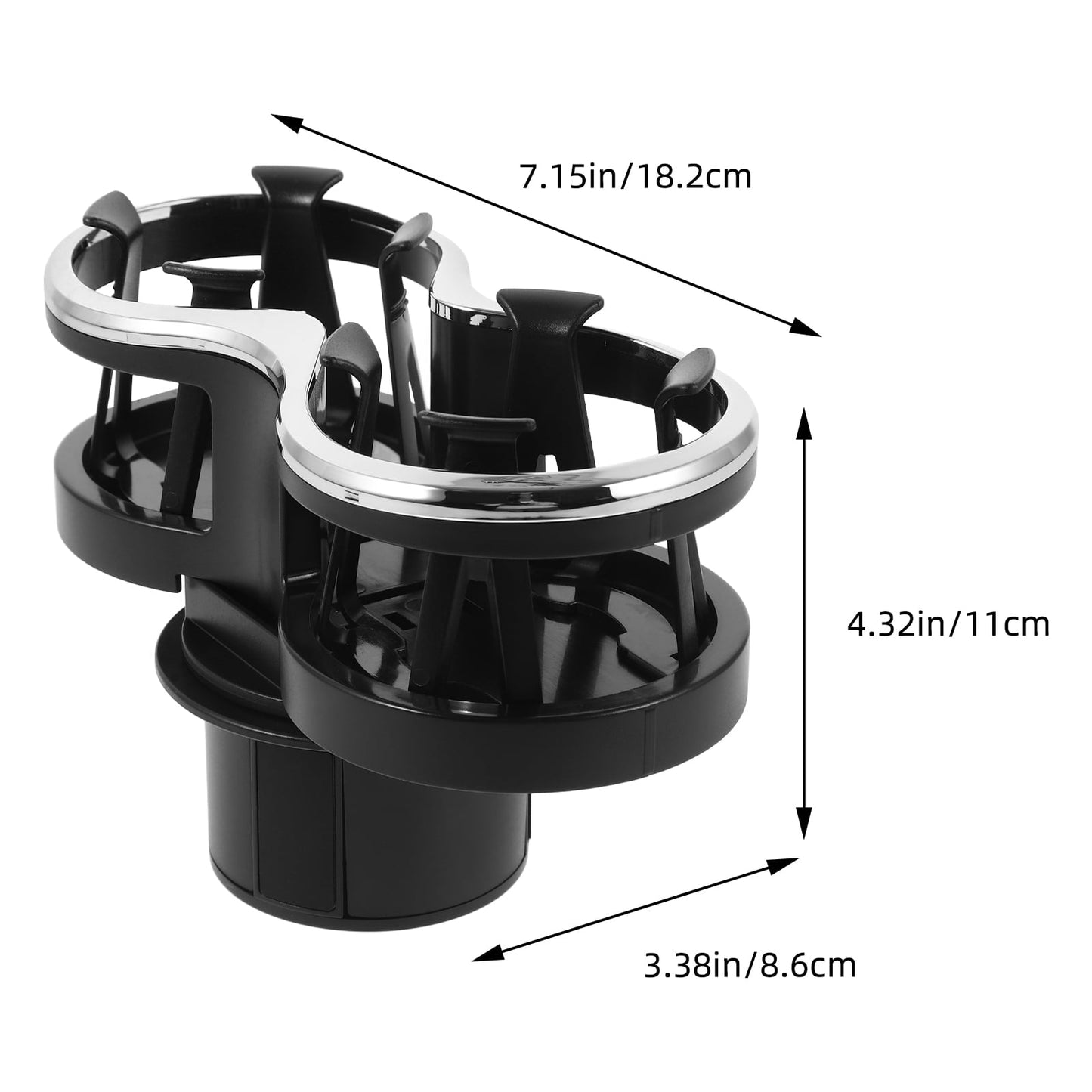 Worgeous Car Cup Holder ABS Dual Hole Drink Holders Automotive Mount Beverage Mug Stand for Vehicle Truck Auto