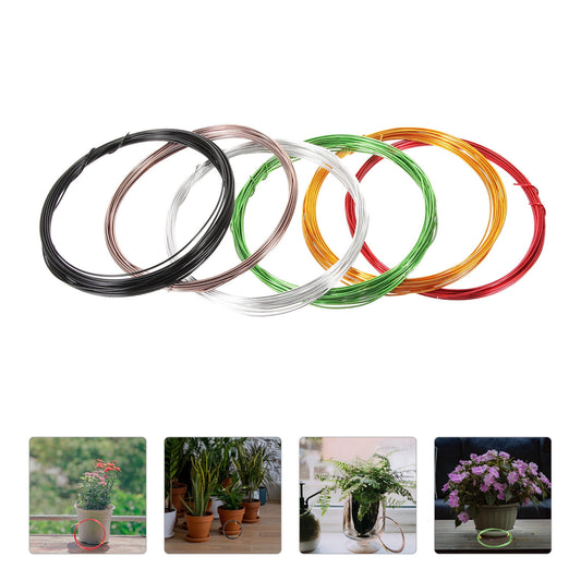 Worgeous Aluminum Bonsai Wire for DIY Assorted Color Easy to Use and Store 6pcs
