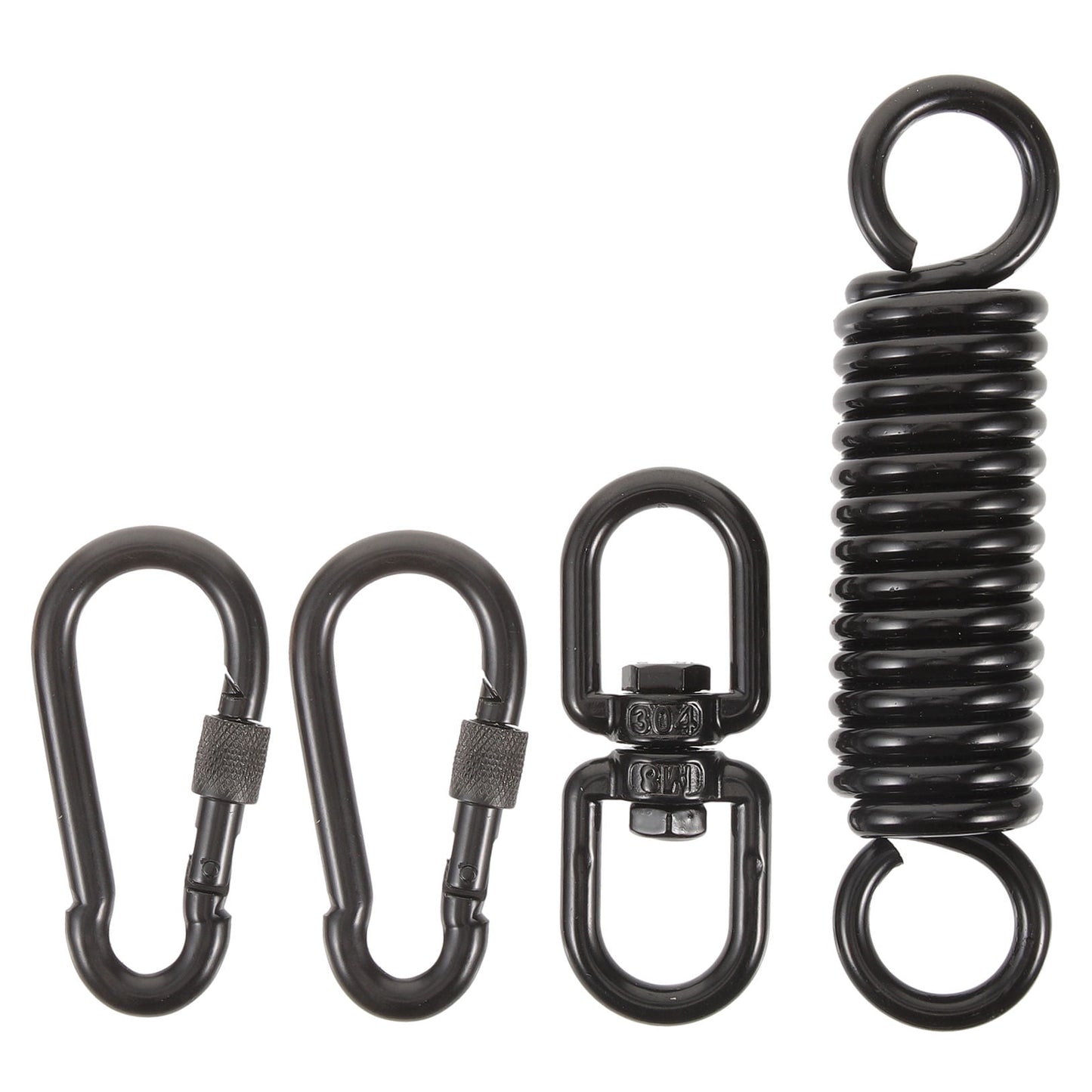 SWETRACE Porch Swing Springs Heavy Duty Black 1 Set 5.9x1.2in