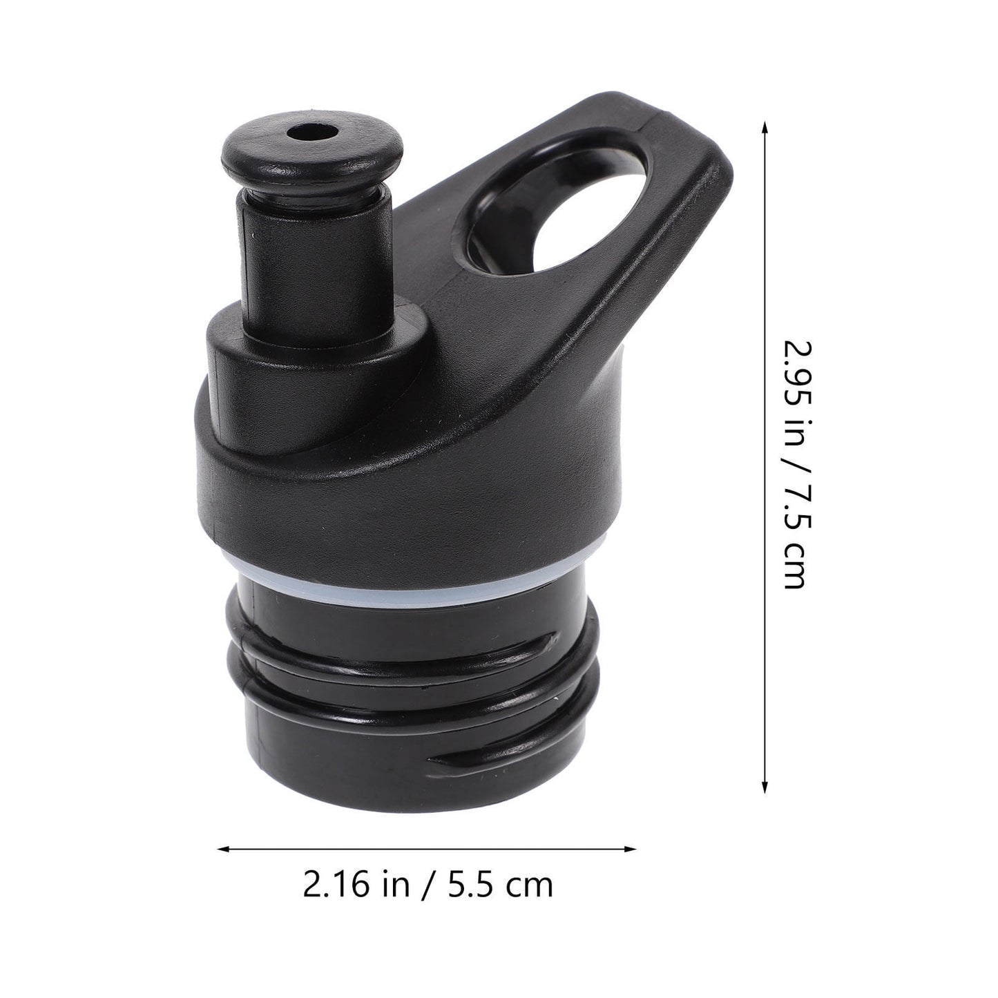Worgeous 2 Pcs Straw Lid Drink Sports Bottle Lunch Black