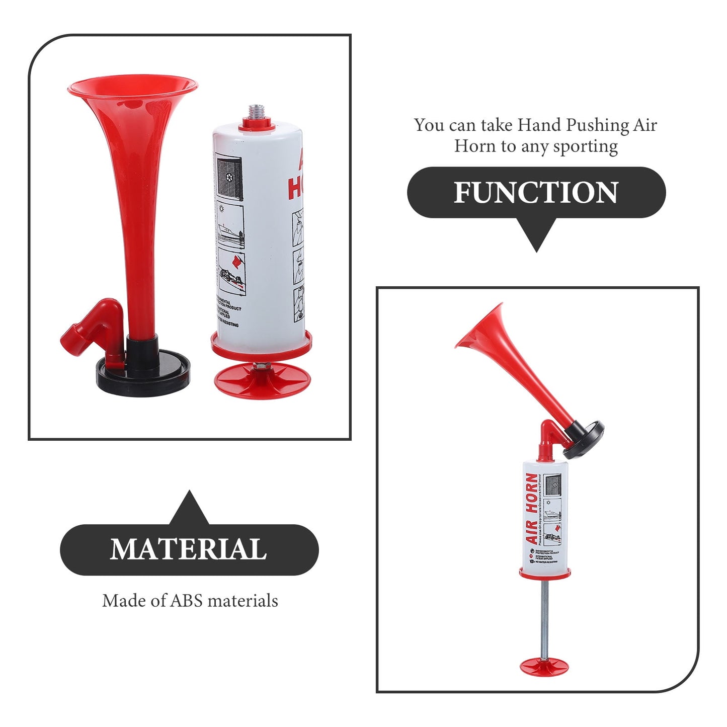 SWETRACE Horn Sounds Maker Red Abs 1Pack 34X5Cm