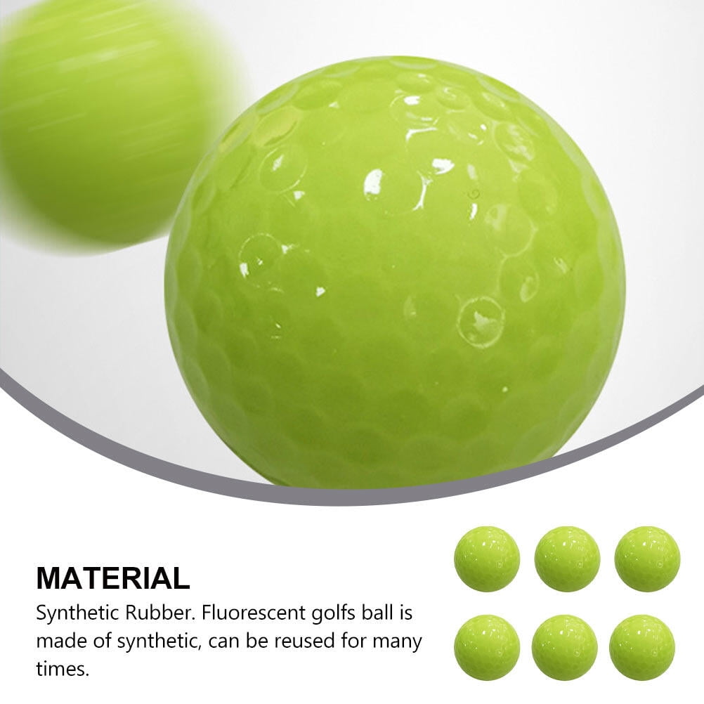 Worgeous Durable Fluorescent Golf Balls for Playing Automatic Light Absorbing Night Green 6pcs