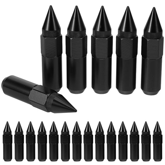 SWETRACE Automobile Nut Cover Wheel Nut Cover Black Aluminum 20pcs