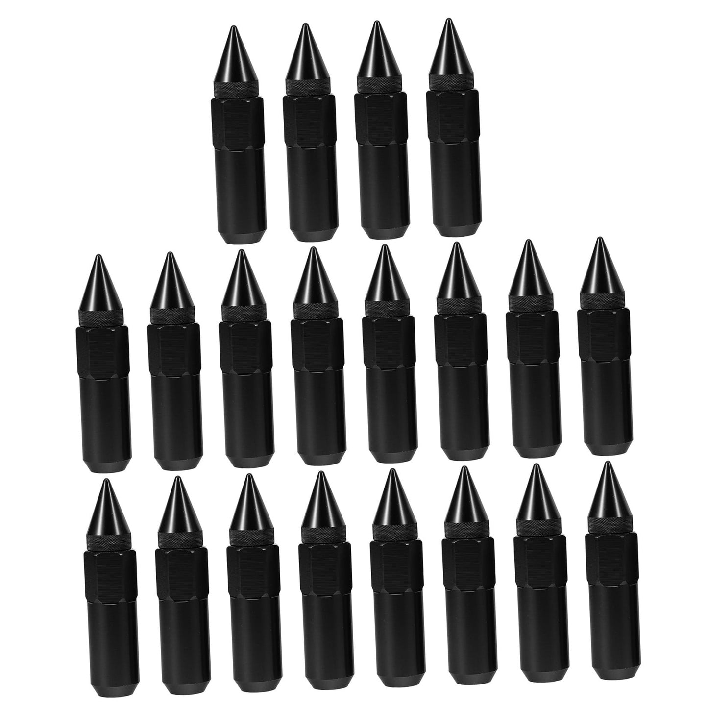 SWETRACE Automobile Nut Cover Wheel Nut Cover Black Aluminum 20pcs