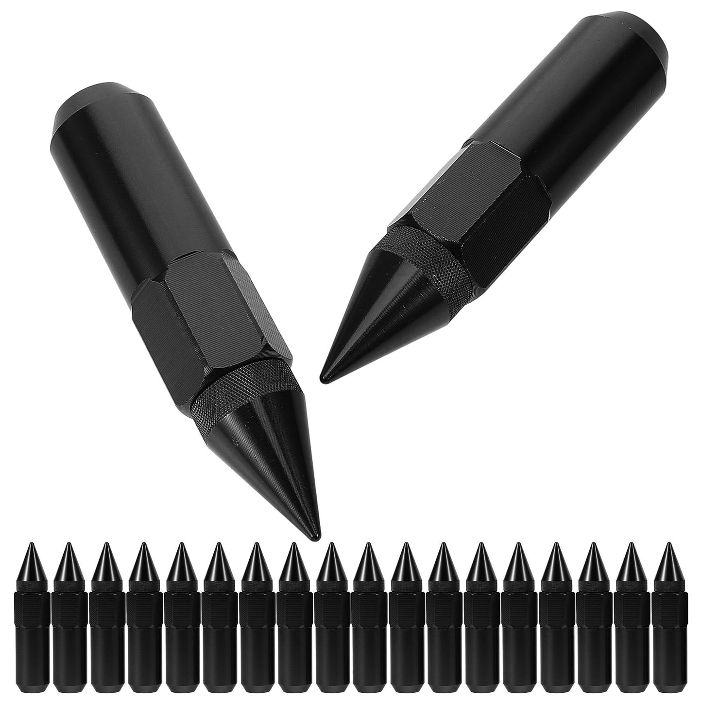 SWETRACE Automobile Nut Cover Wheel Nut Cover Black Aluminum 20pcs