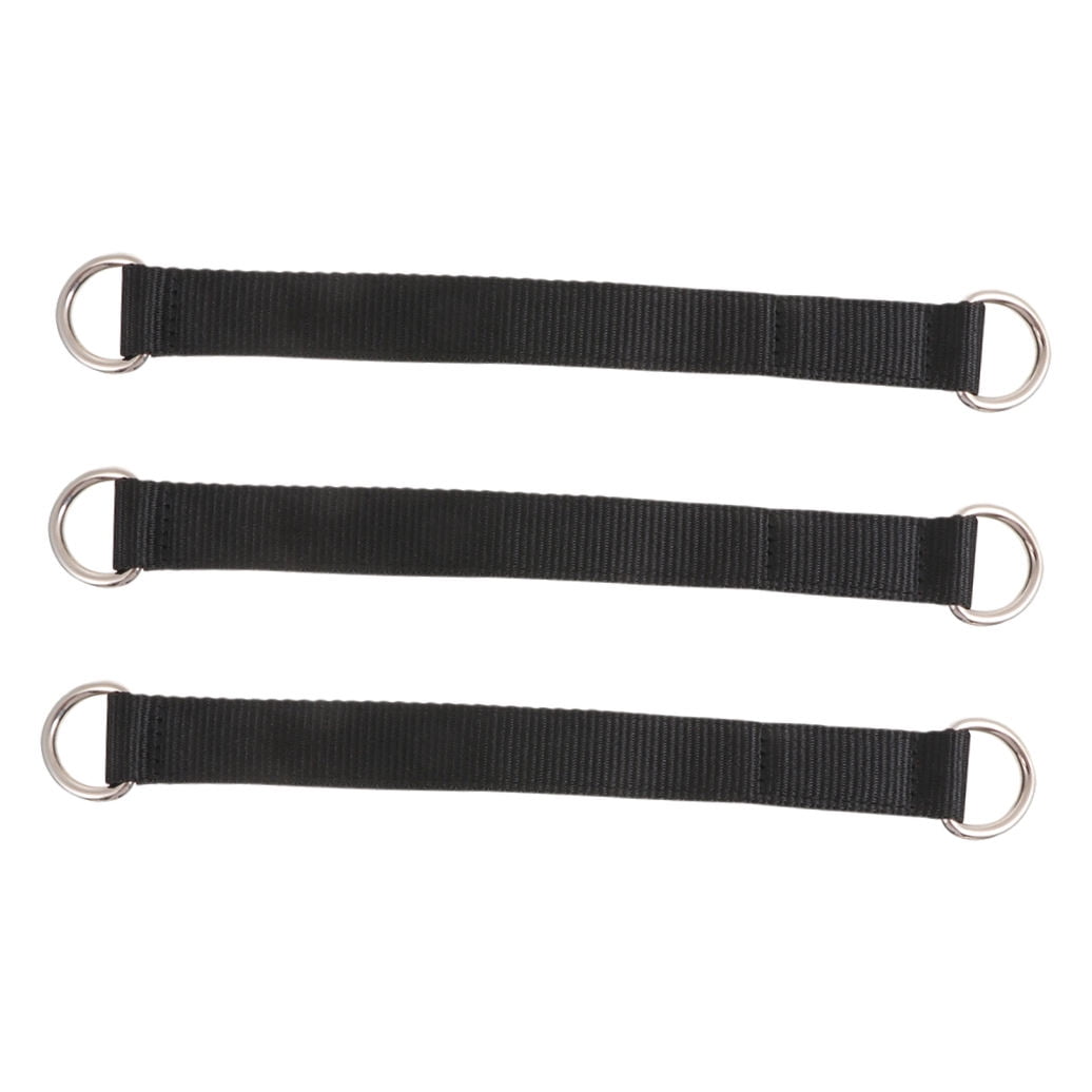 Worgeous 3 Pcs Fitness Horizontal Bar Strap Hanging Training Belt Pull Ups Black