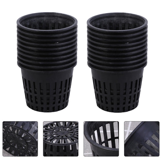 Worgeous 20pcs Plastic Planting Buckets for Soilless Culture with Net Cups