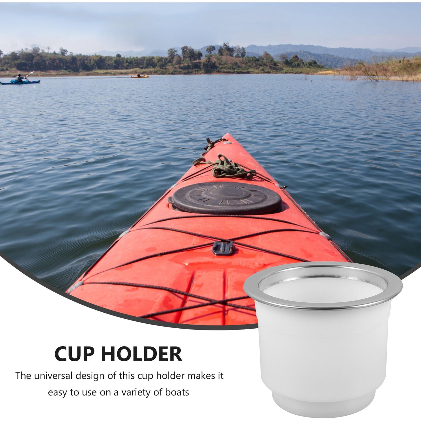 Worgeous Cup Holder Boat Yacht Practical Drinks Couches Travel White