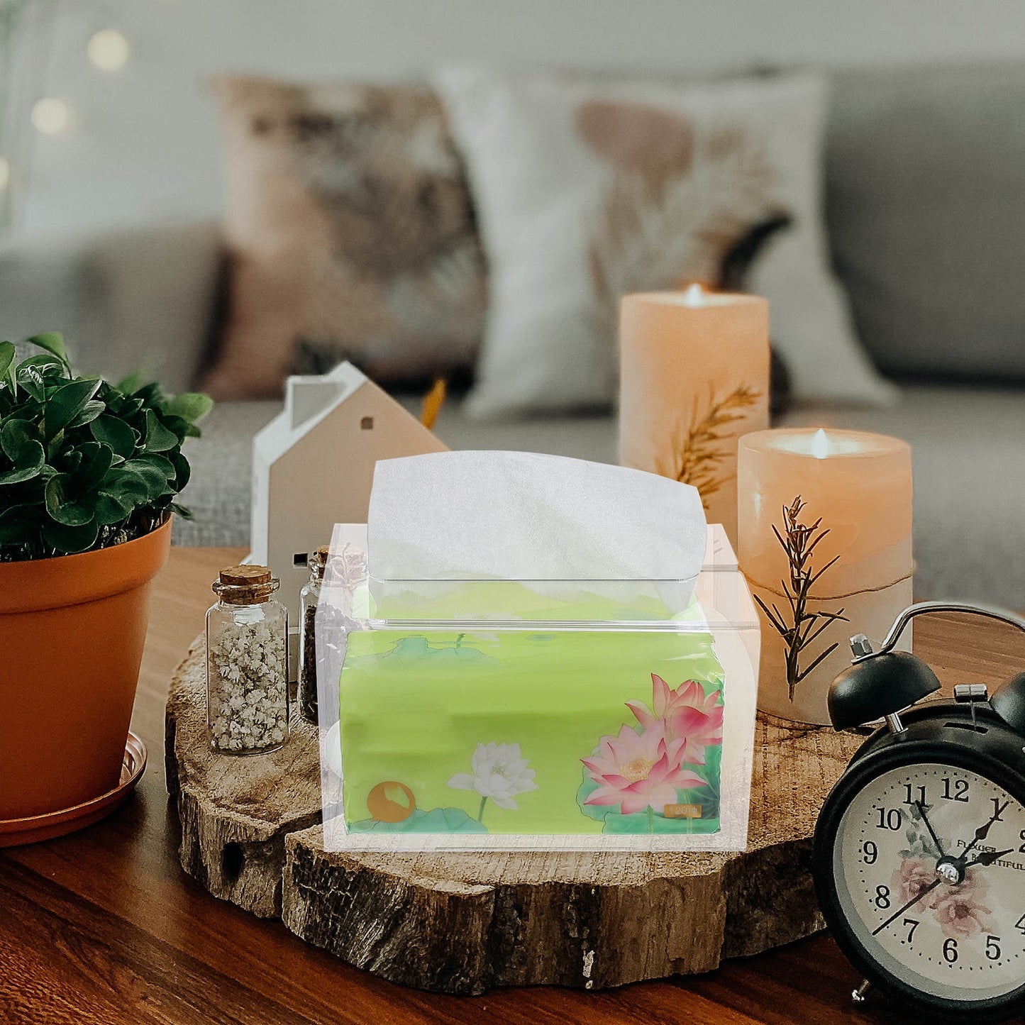 Worgeous Wall Hanging Paper Box Tissue Container Tissues Towel Mount Transparent