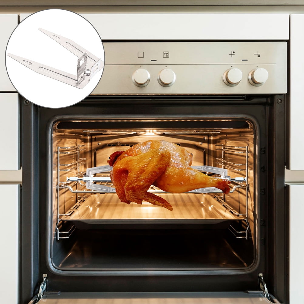 Worgeous 2 Pcs Roast Chicken String Rotisseries Fork Roasted Grilled Silver