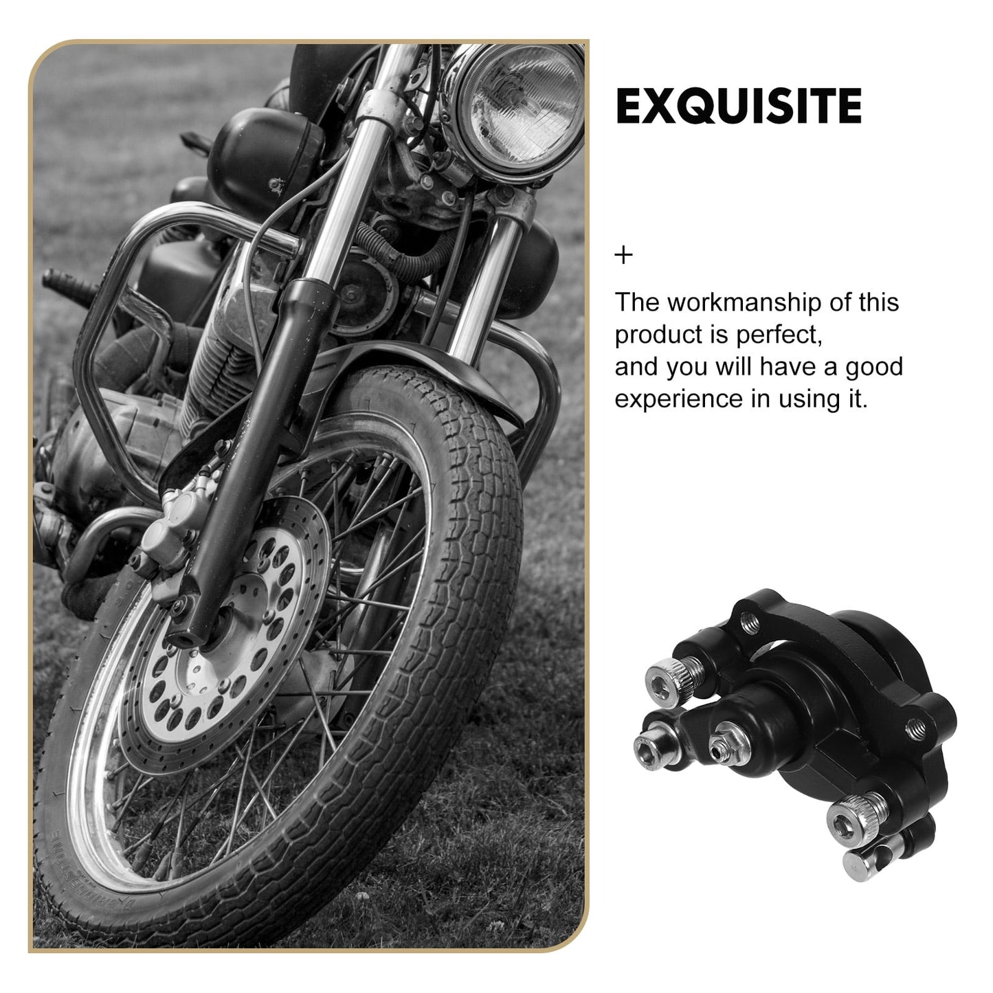 Worgeous Rear Disc Brake Caliper for ATV with Excellent Braking Performance and Durable Iron Construction Black