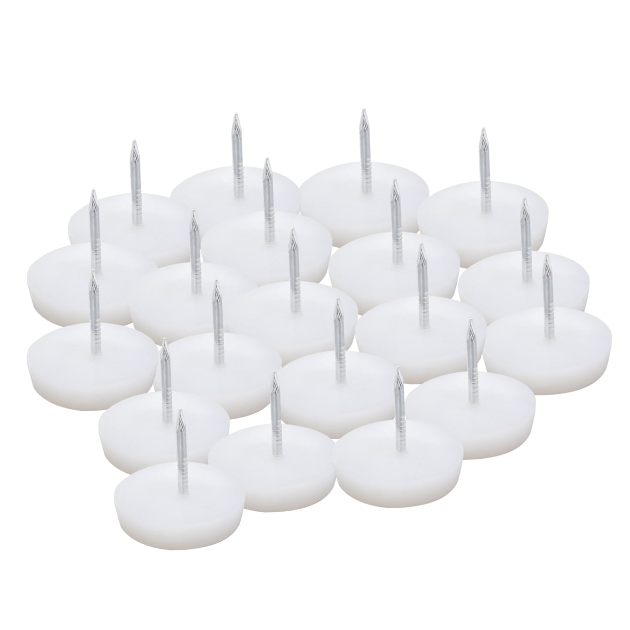 Worgeous 50PCS White Nylon Sofa Tacks Decorative Furniture Nails for Sofa Upholstery 6x22mm