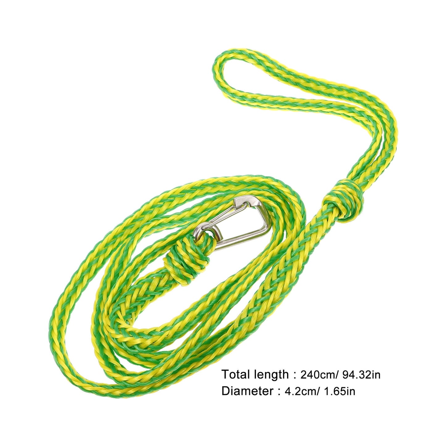 Worgeous Boat Ropes for Docking with Mooring Hooks on Both Ends Green