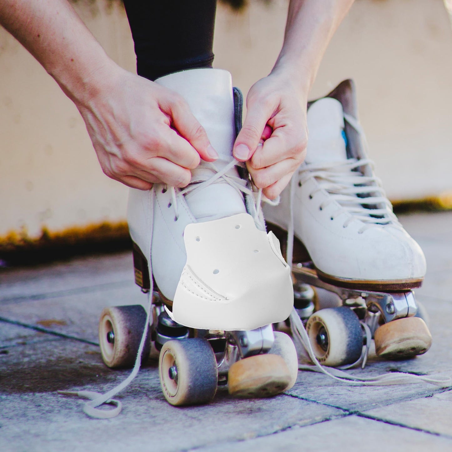 Worgeous Roller Skate Head Cover Guards Skates Toe Covers Protective White