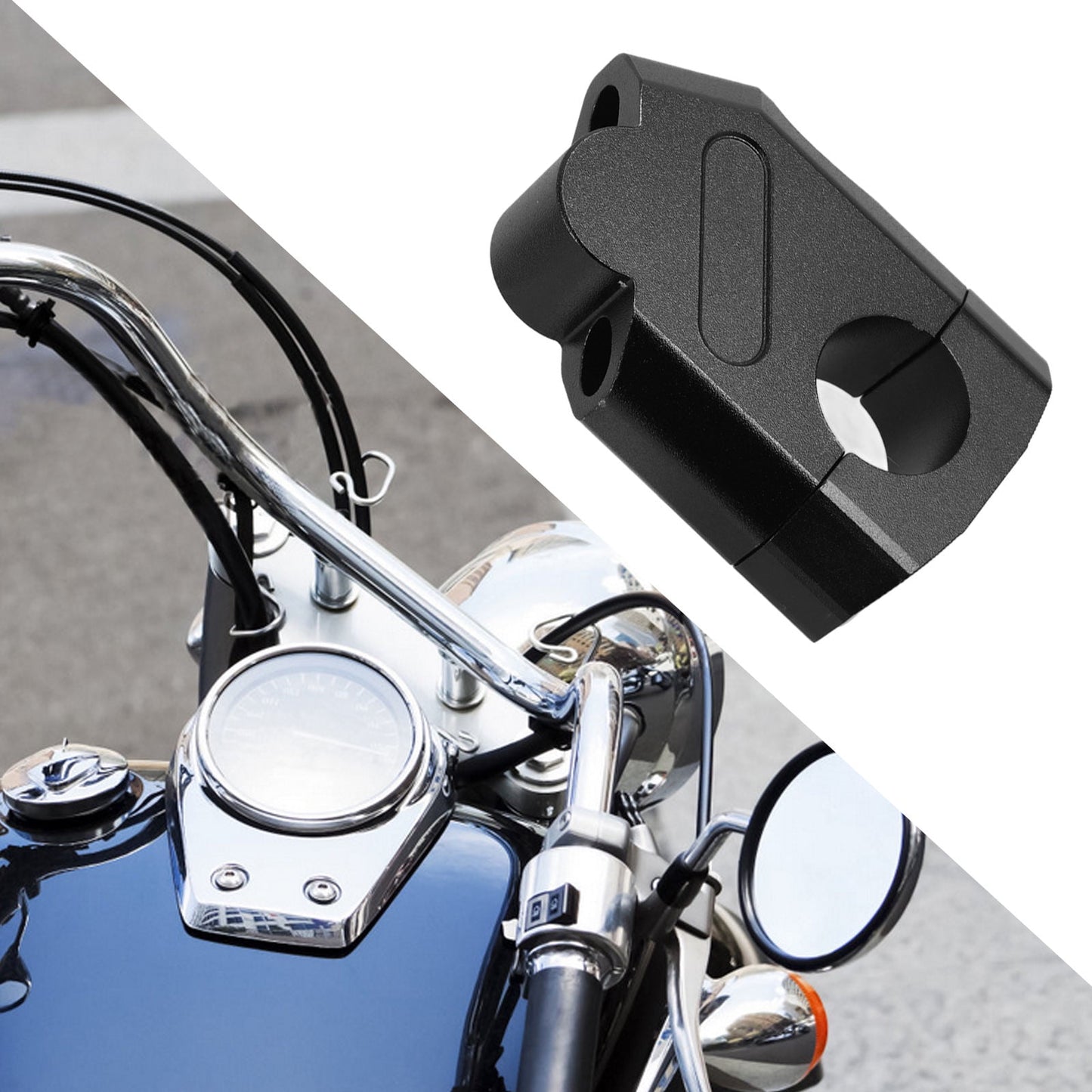 Worgeous Handlebar Heightening Base Motorbike Motorcycle Riser Black