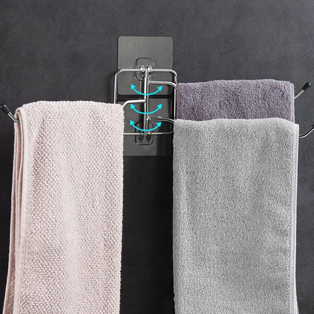 SWETRACE Small Towel Holder Iron Towel Rack Silver 1Pack Bathroom Accessories