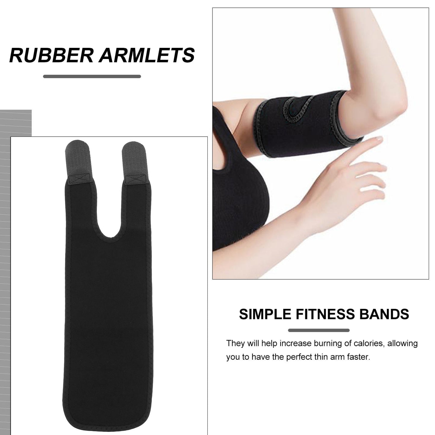 SWETRACE Arm Bands For Workout Simple Rubber 2Set