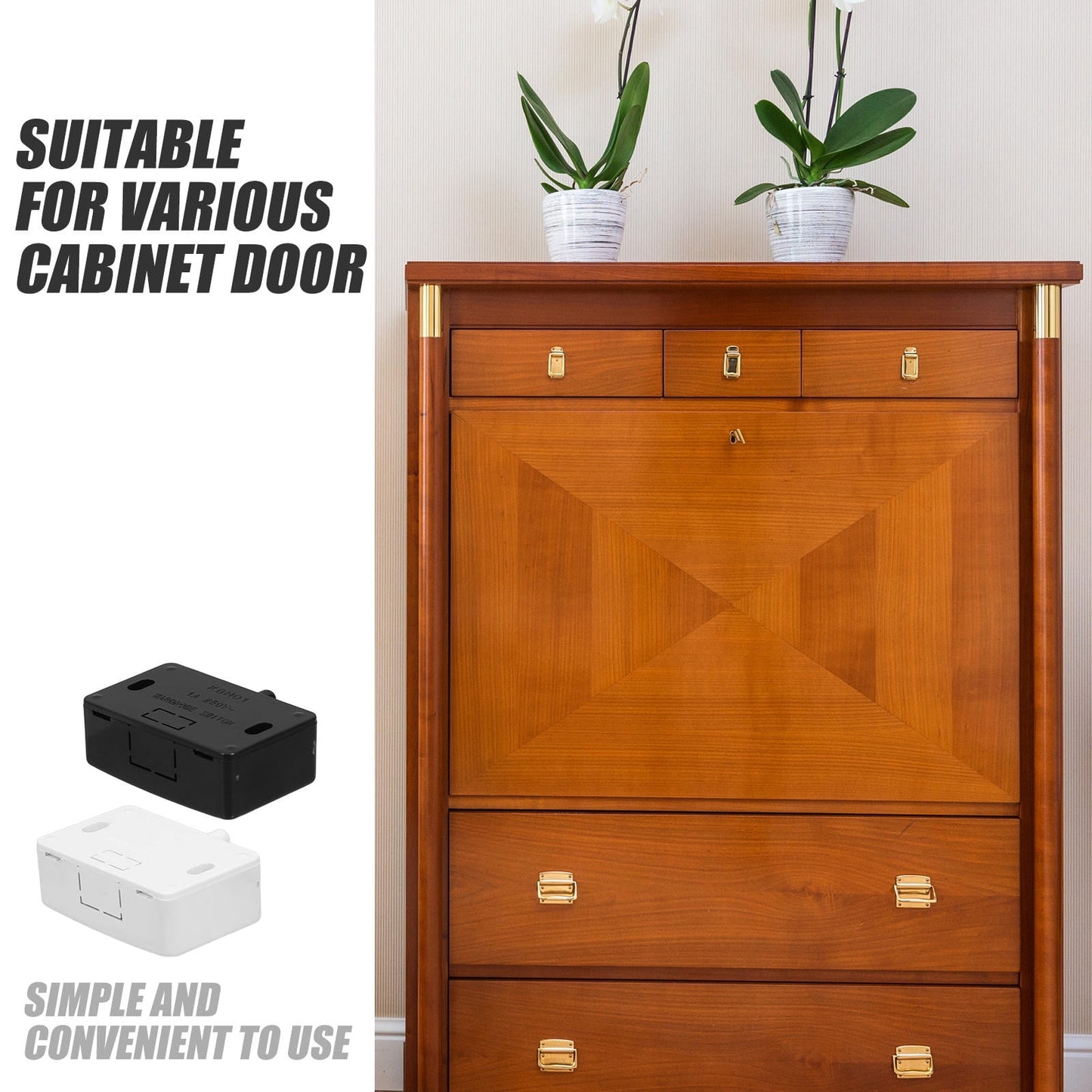 SWETRACE 2Pcs Mechanical Closet Light Switch For Shoe Cabinets 11.8X7.9X3.9in