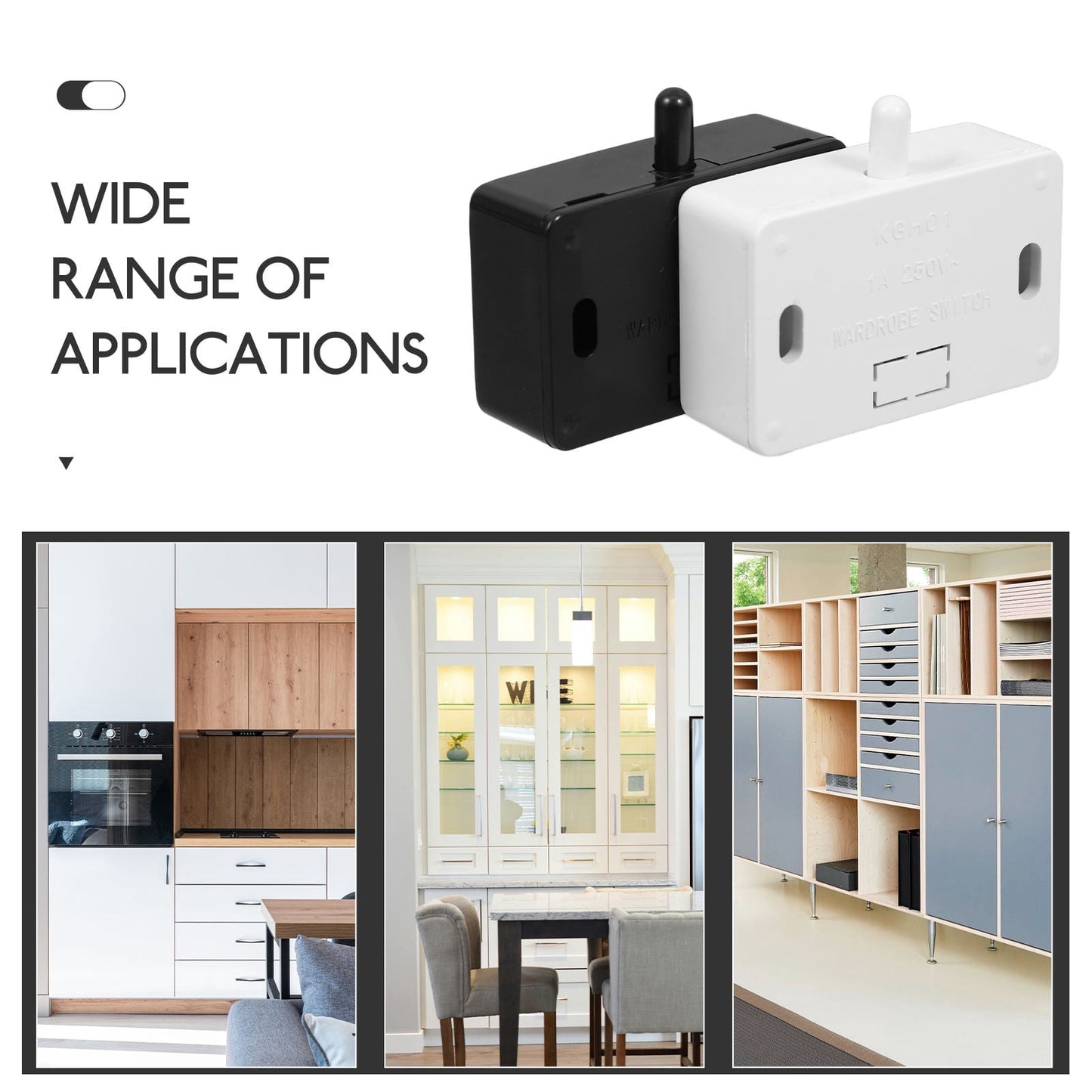 SWETRACE 2Pcs Mechanical Closet Light Switch For Shoe Cabinets 11.8X7.9X3.9in