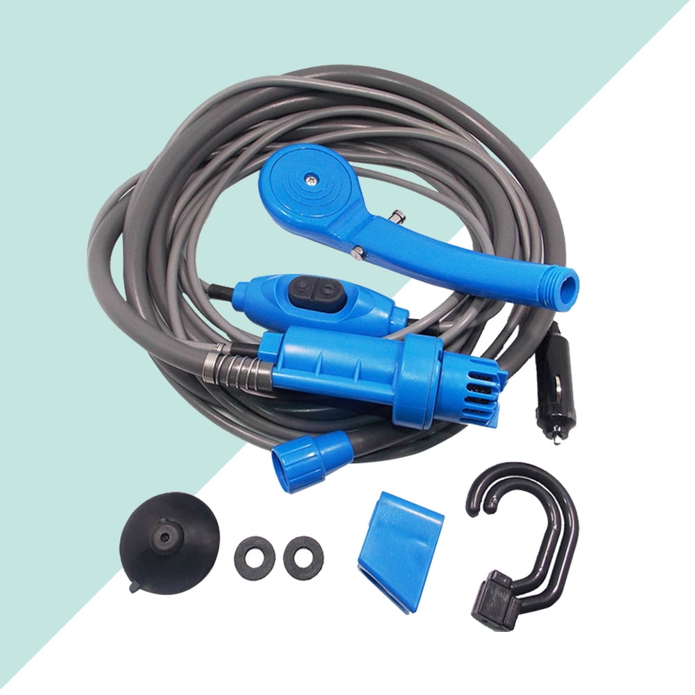 SWETRACE Portable Outdoor Camping Shower Blue 1Set 7.1x3.1x1.6in Plastic