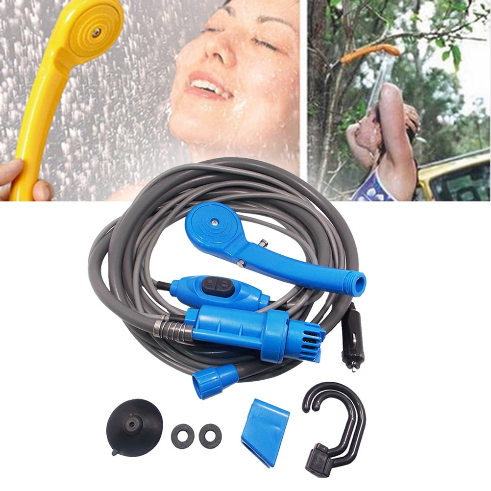 SWETRACE Portable Outdoor Camping Shower Blue 1Set 7.1x3.1x1.6in Plastic