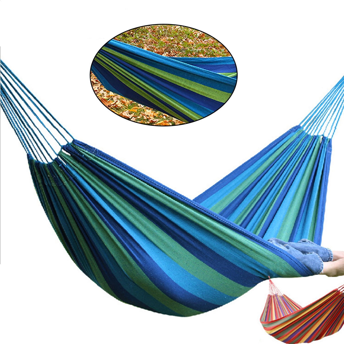 SWETRACE Hammocks for Adults Canvas Blue 1Set 110x31in