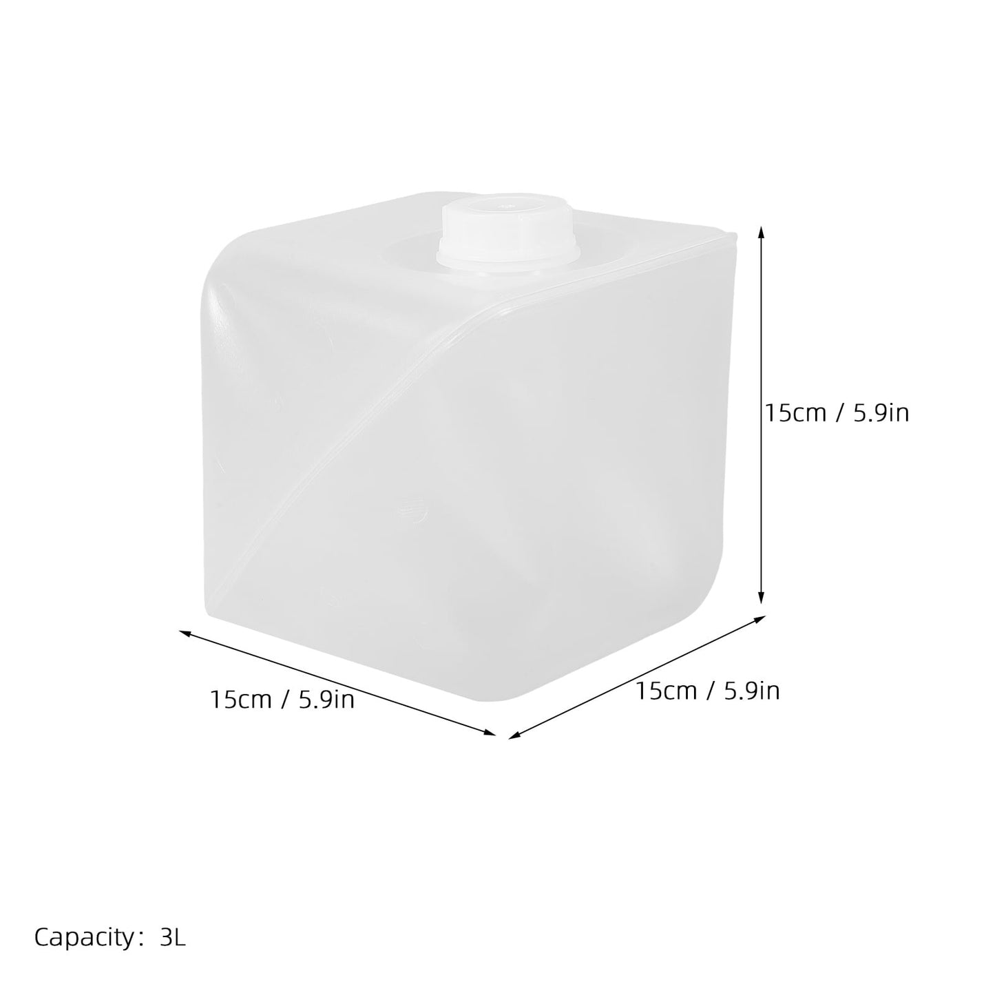 SWETRACE Collapsible Water Container with Lid Large Capacity Portable Transparent Plastic for Outdoor Use Camping and Hiking 5L