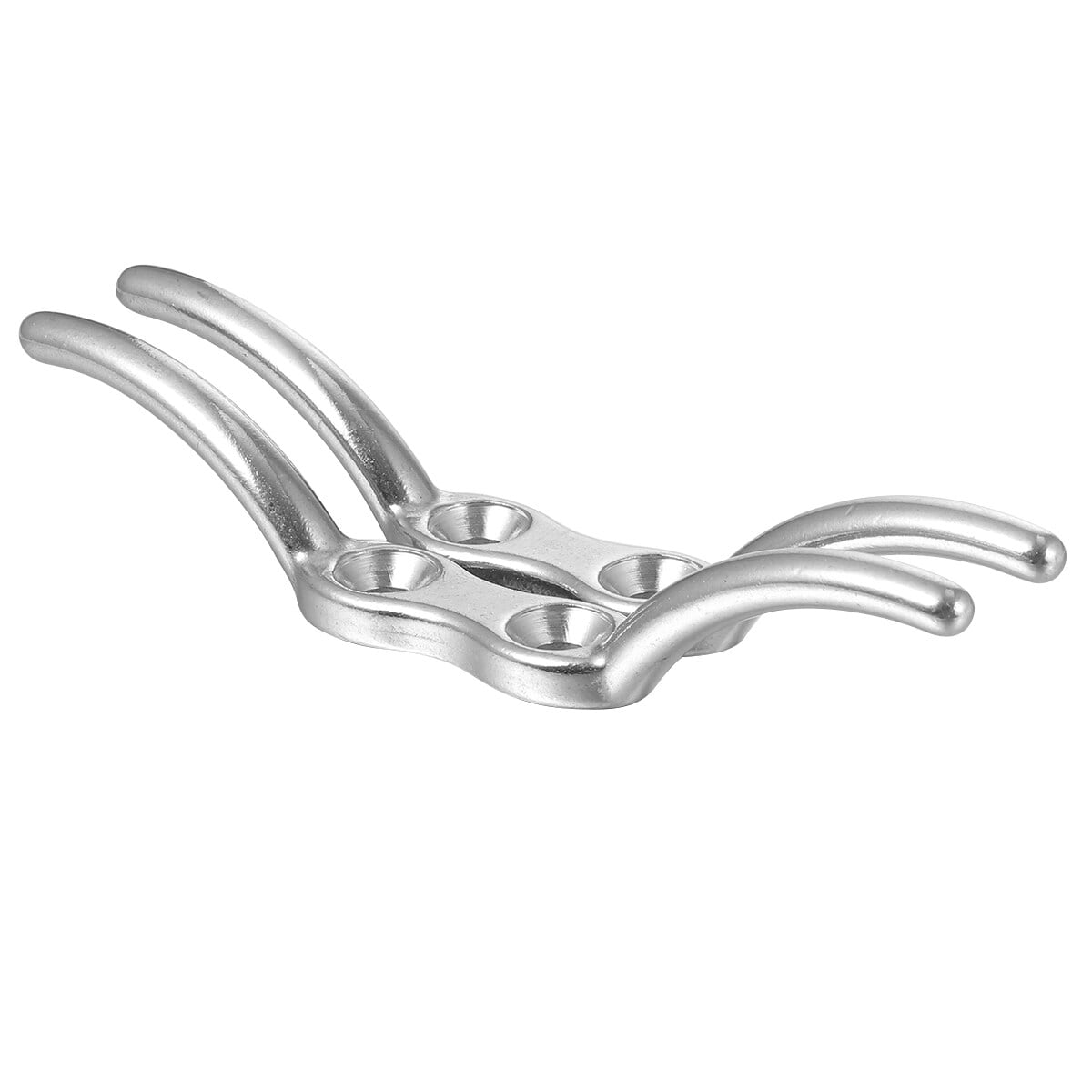 SWETRACE 2Pcs Silver Cleat for Boat Accessories Marine Latches 11Cm 4 Inches Stainless Steel