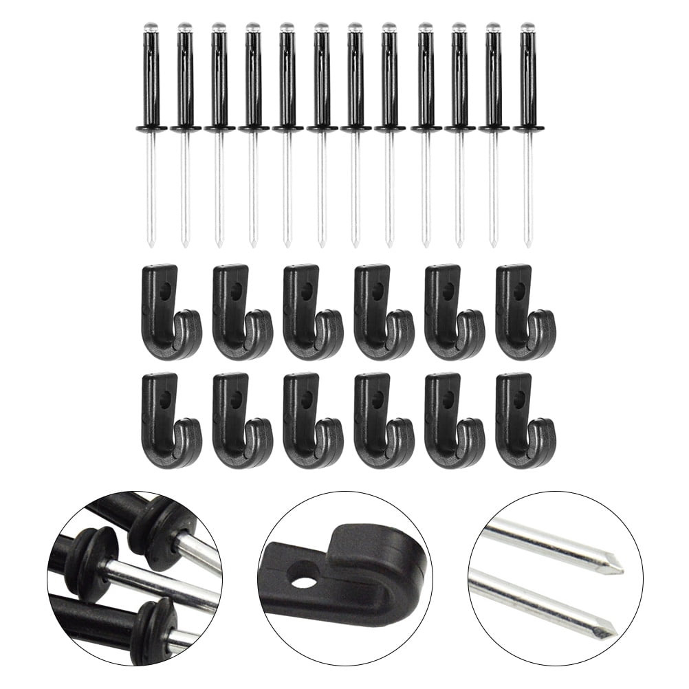 SWETRACE Kayak J Hooks with Rivits 12 x Rivets Lightweight Portable for Canoeing