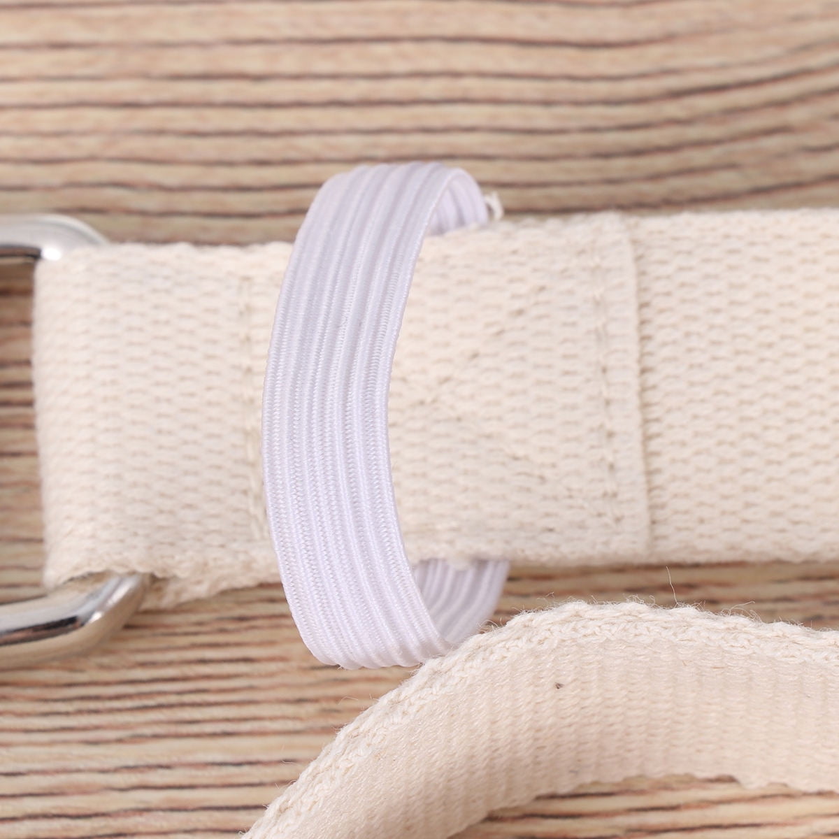 SWETRACE Stretch Straps 1Pc Portable Yoga Strap In White And Yellow For And Daily Exercise 47.2x1x0.1In