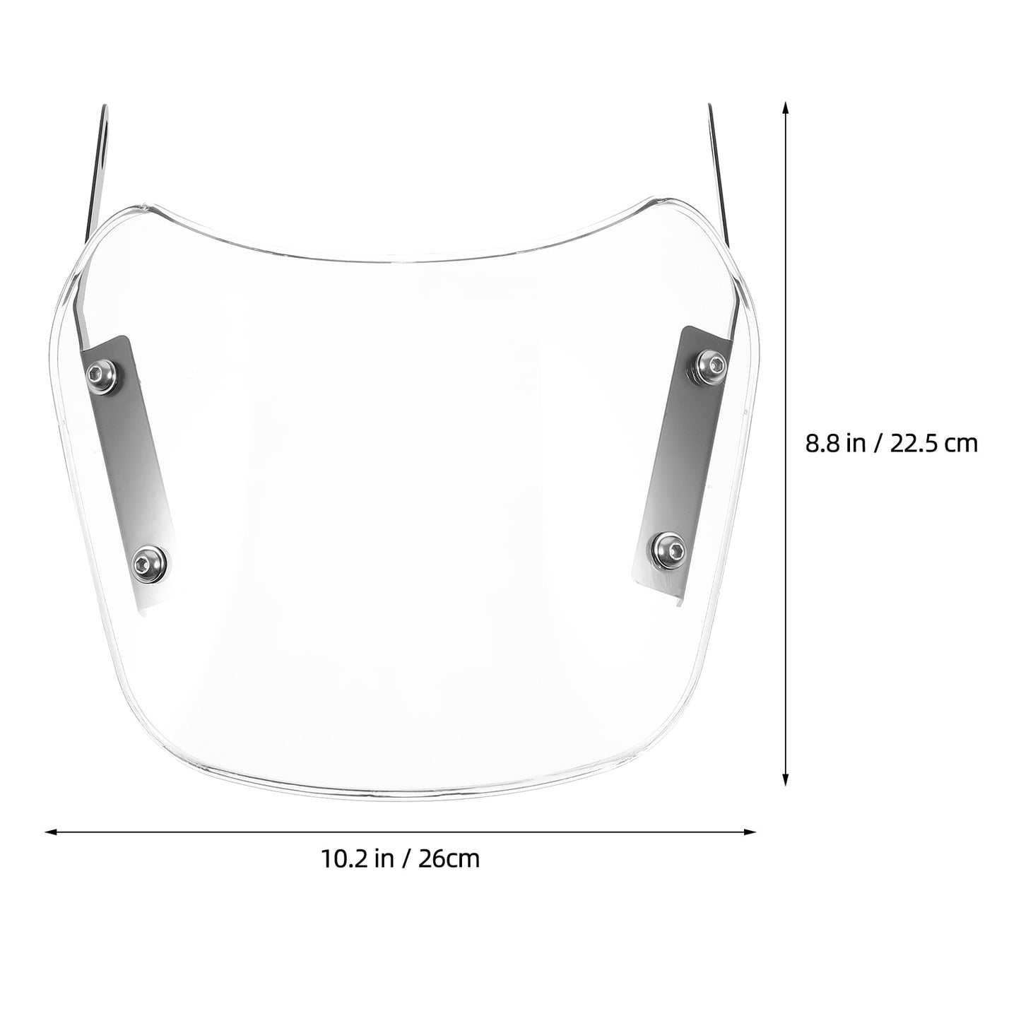 SWETRACE 1Pcs Scooter Windshield Universal Transparent Rectangular Abs For Outdoor Riding 10.2*8.9*0.4In